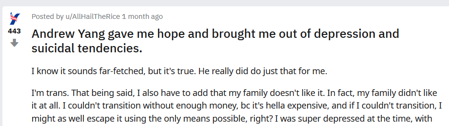 Yang gang cured depression